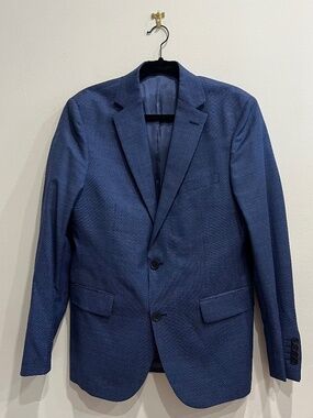 Network Mens Suit: Sport Coat and Trousers - Blue Checked - Tailored